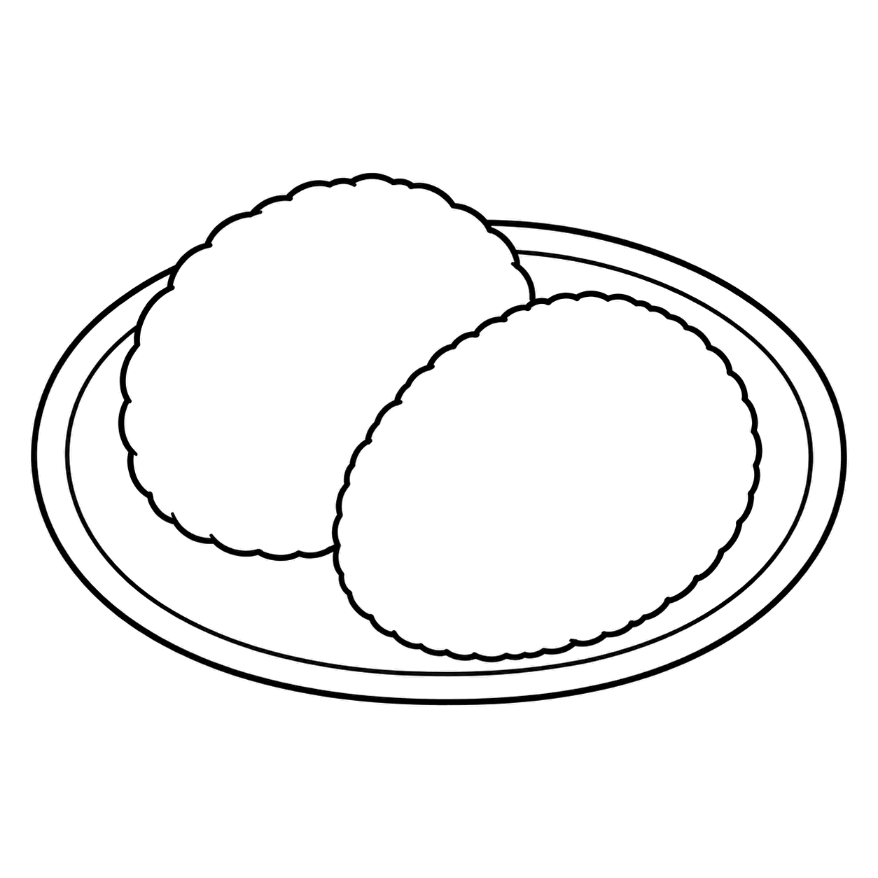 おはぎのぬり絵用線画