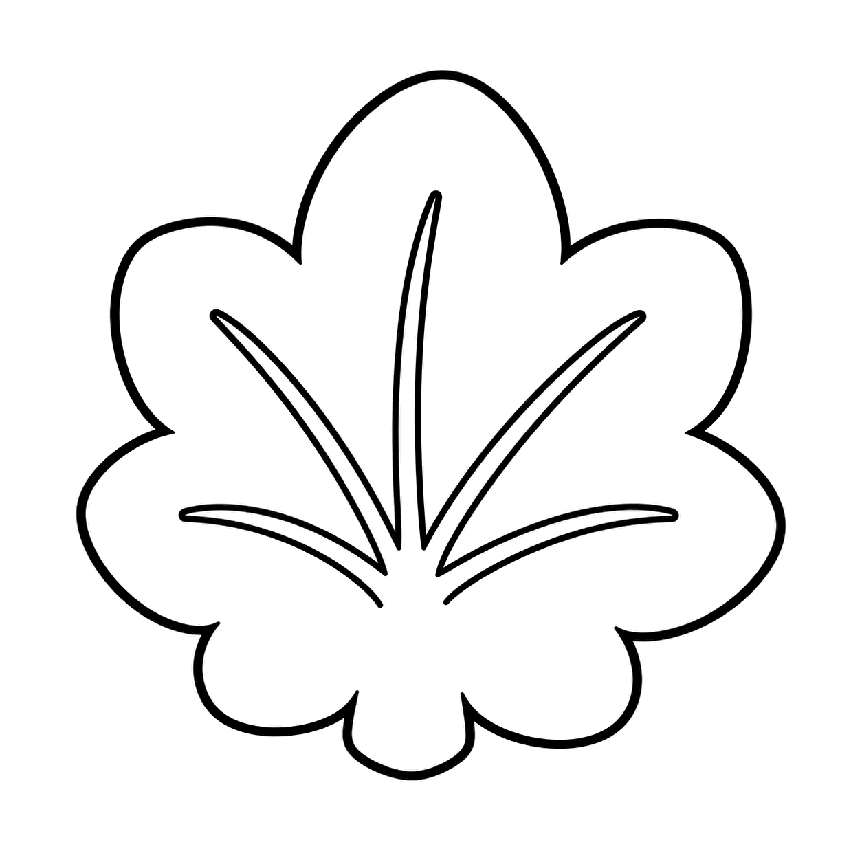 もみじ饅頭のぬりえ用線画