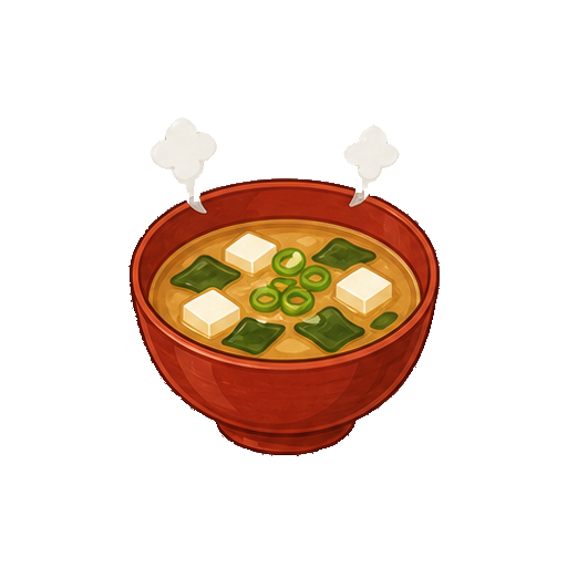 文字がない味噌汁アイコン