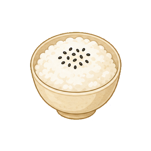 顔や文字がないごはん茶碗アイコン