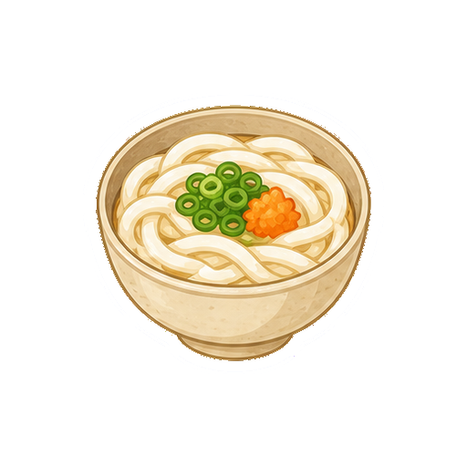 顔や文字がないうどんアイコン