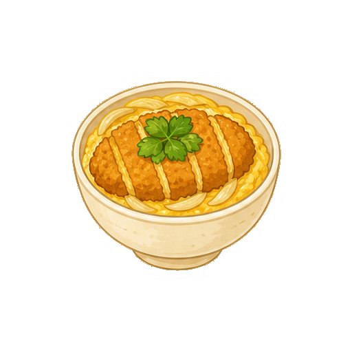 顔や文字がないカツ丼アイコン