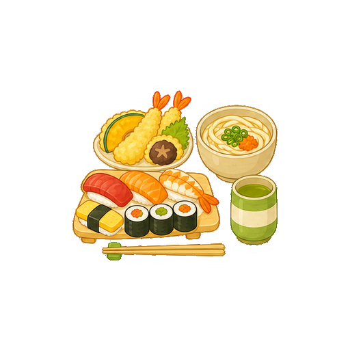 恵方巻や文字がない和食セットアイコン