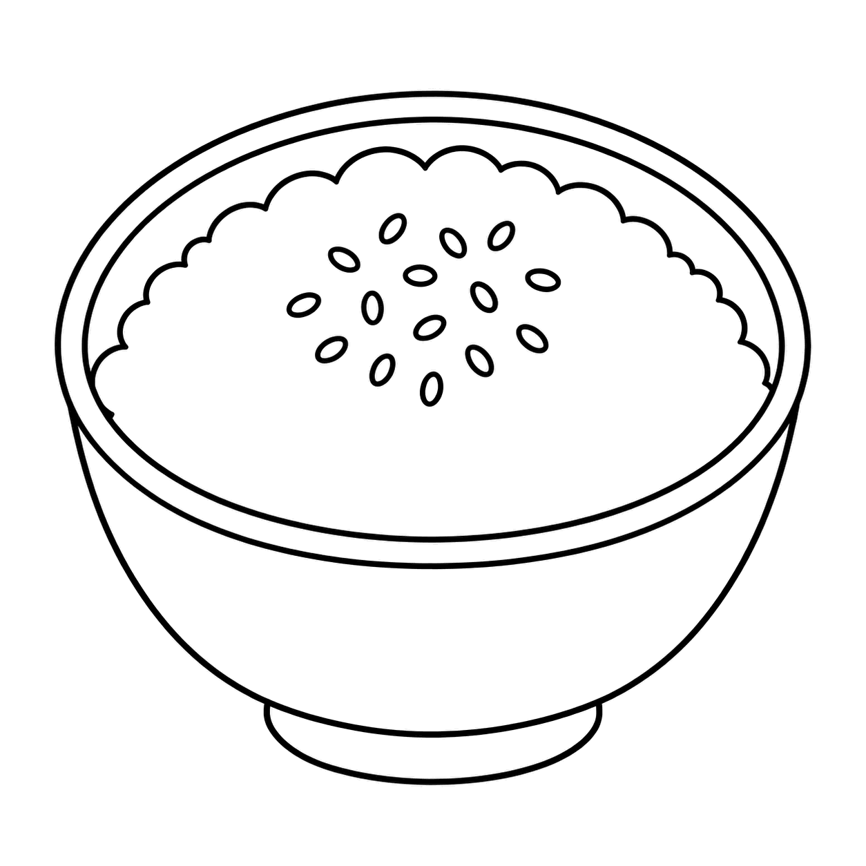 ごはんのぬり絵用線画