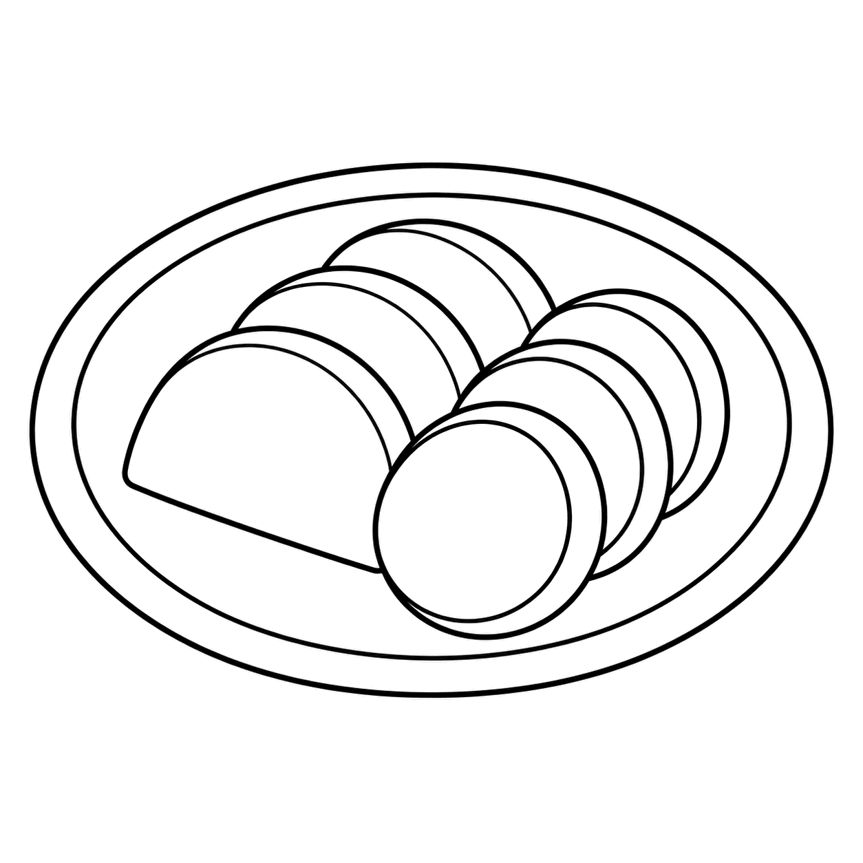 漬物のぬり絵用線画