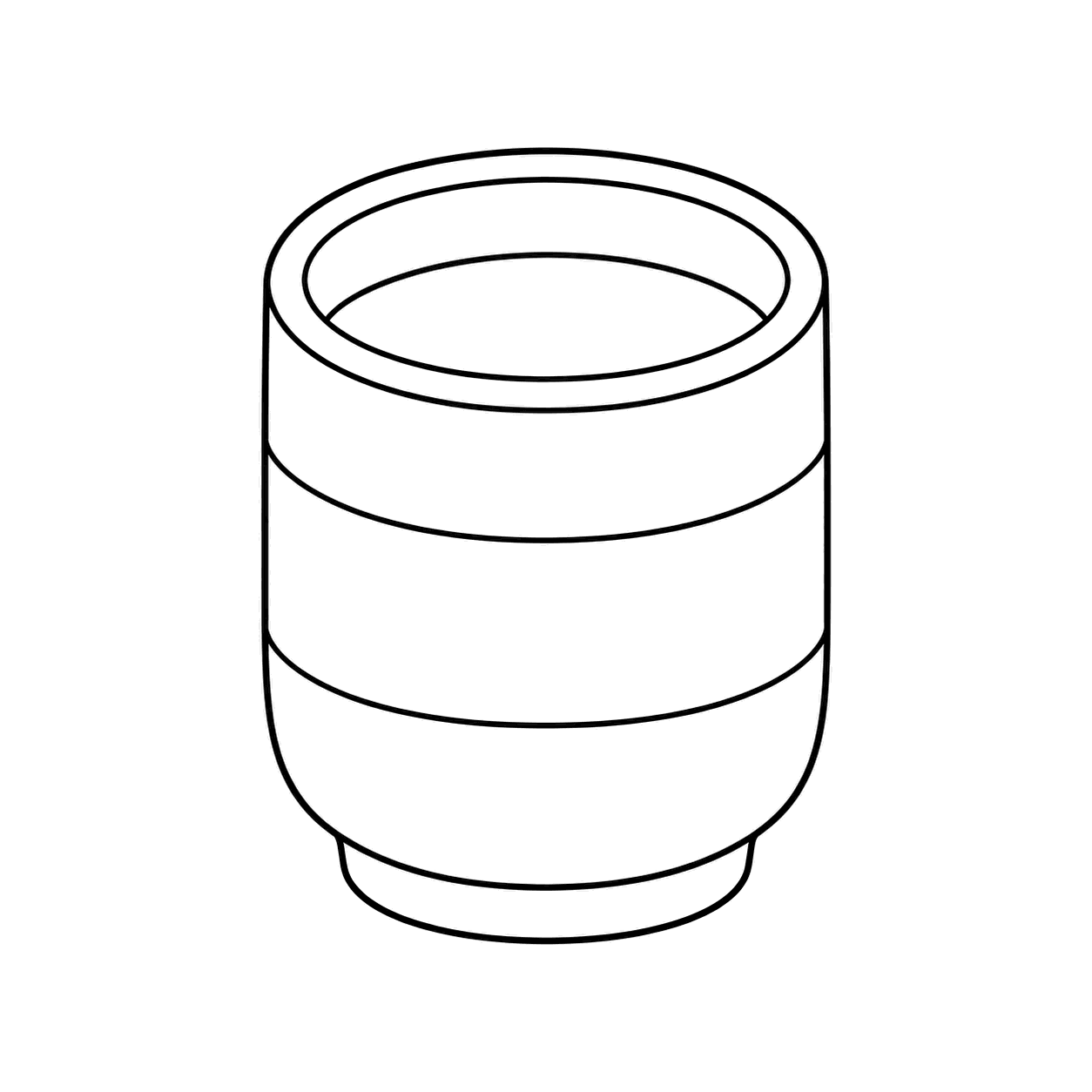 湯呑みのぬり絵用線画