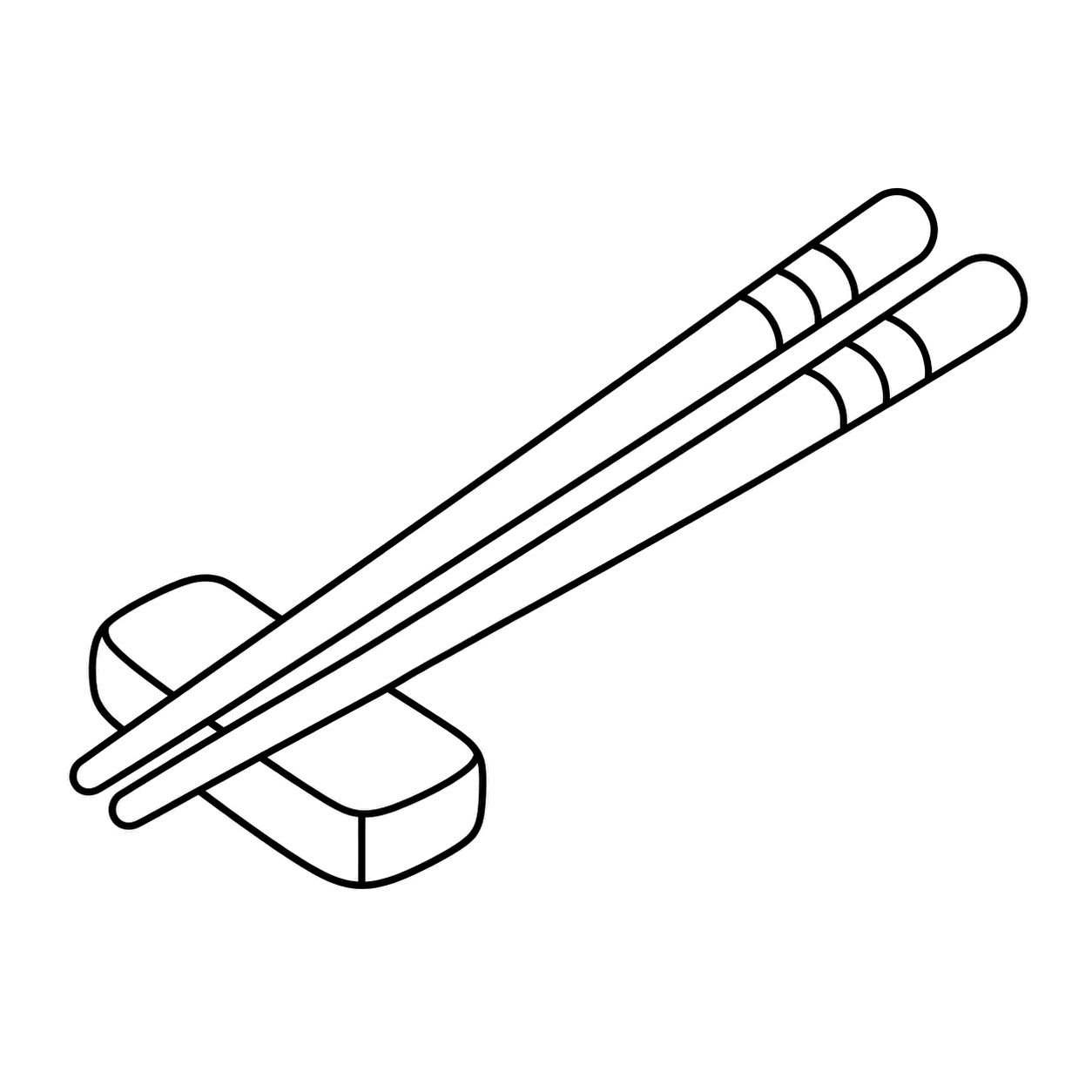 箸のぬり絵用線画