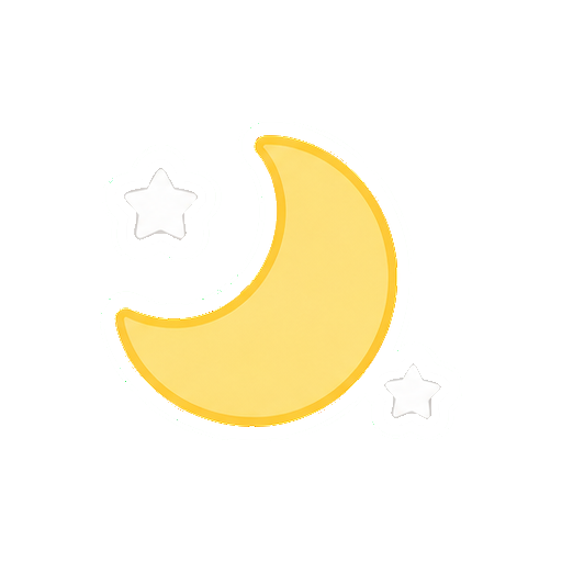 顔や文字がない晴れの夜アイコン