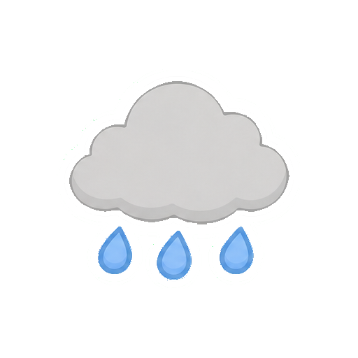 顔や文字がない雨アイコン