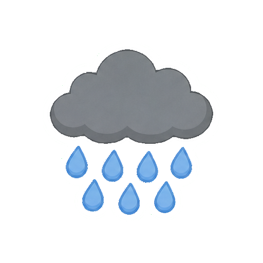 顔や文字がない大雨アイコン