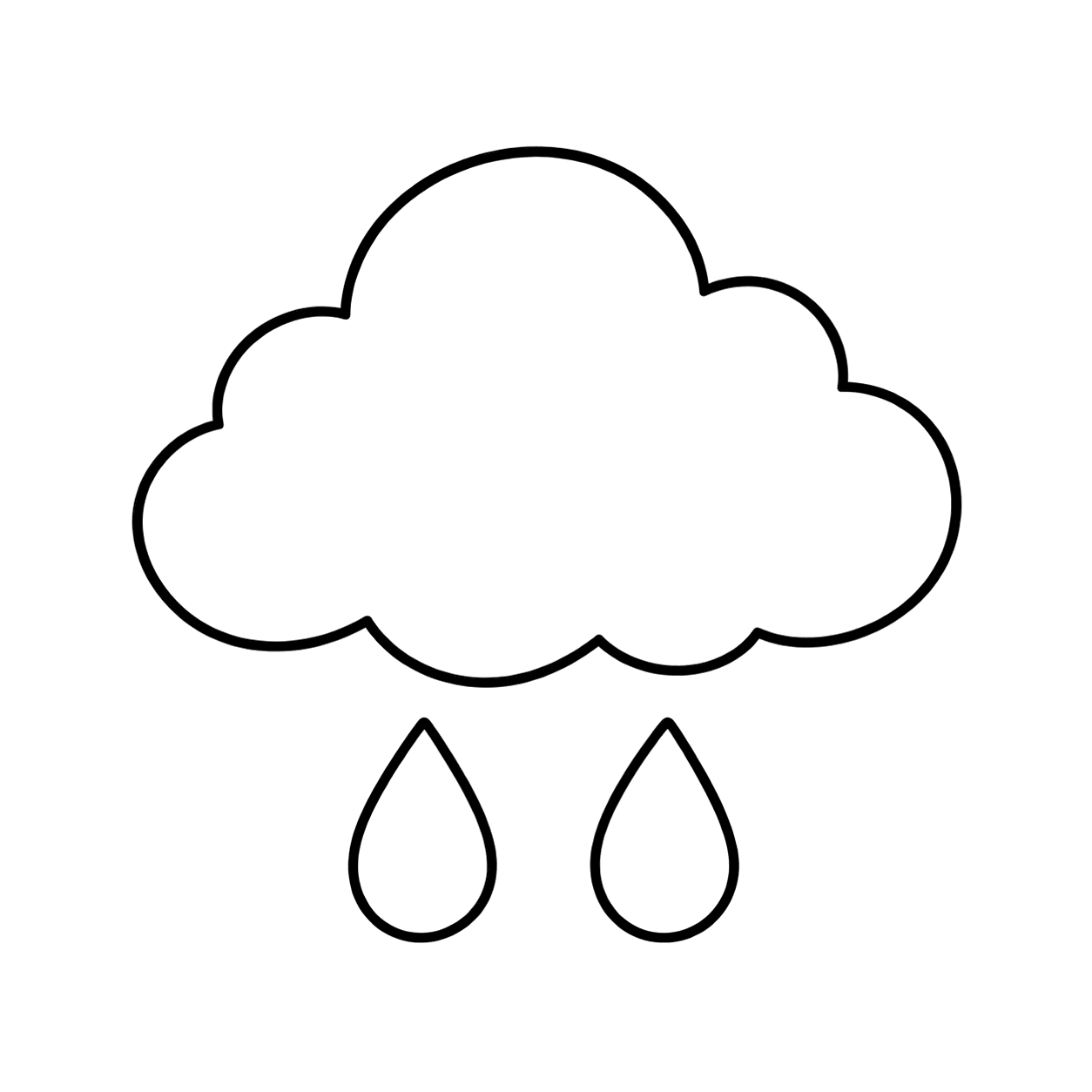小雨のぬりえ用線画