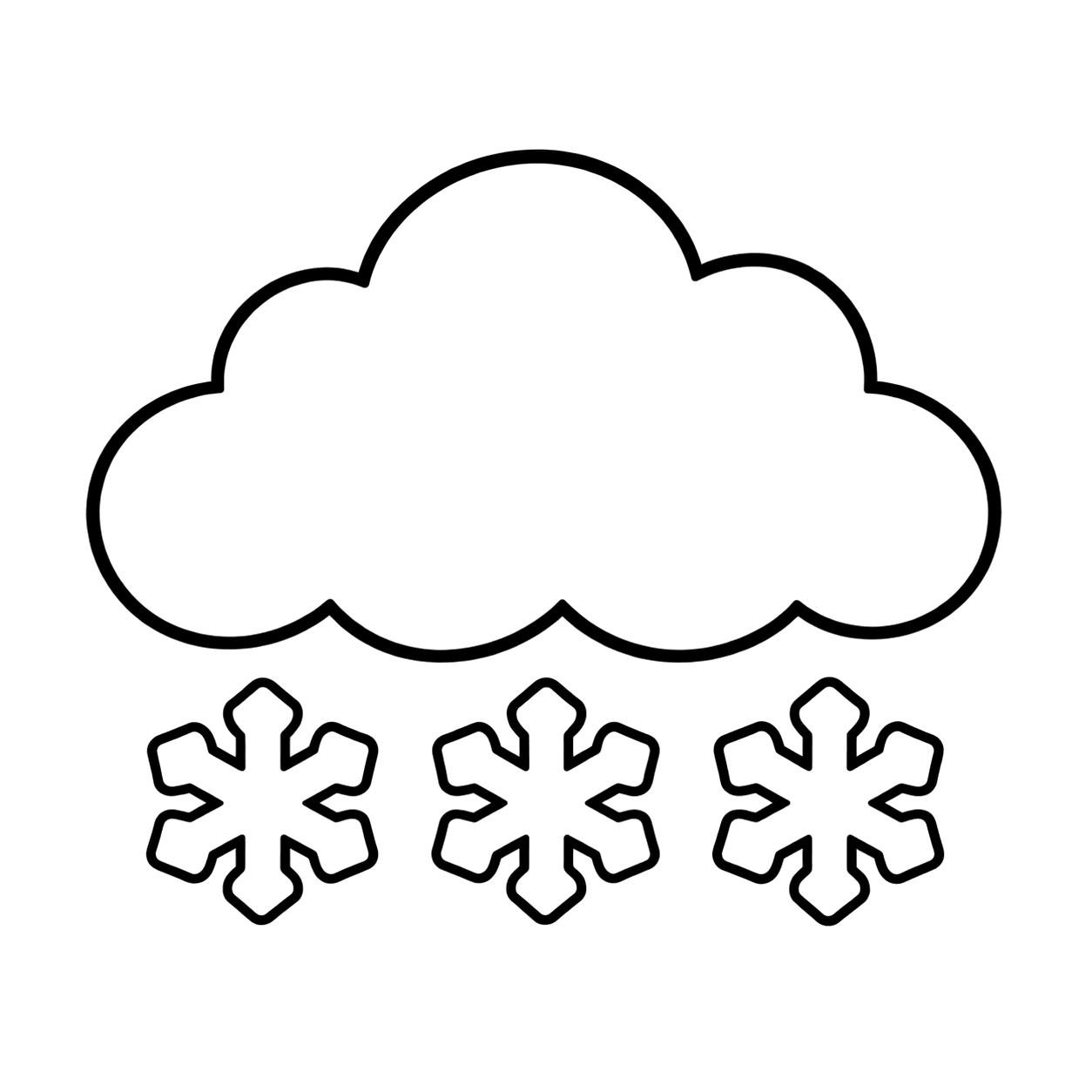 雪のぬりえ用線画