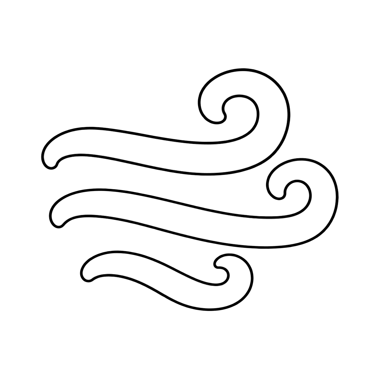 風のぬりえ用線画