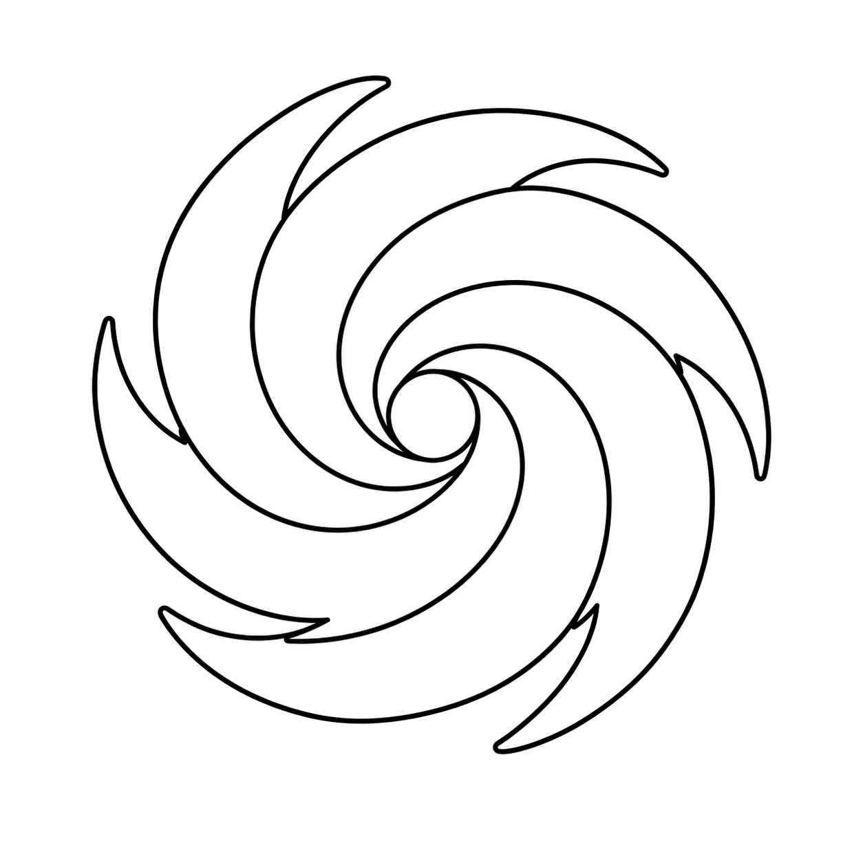 台風のぬりえ用線画