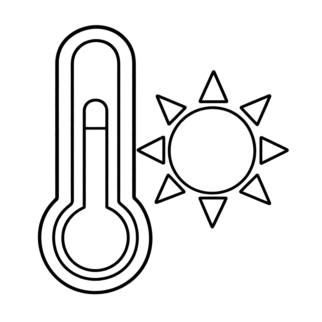 暑いのぬりえ用線画