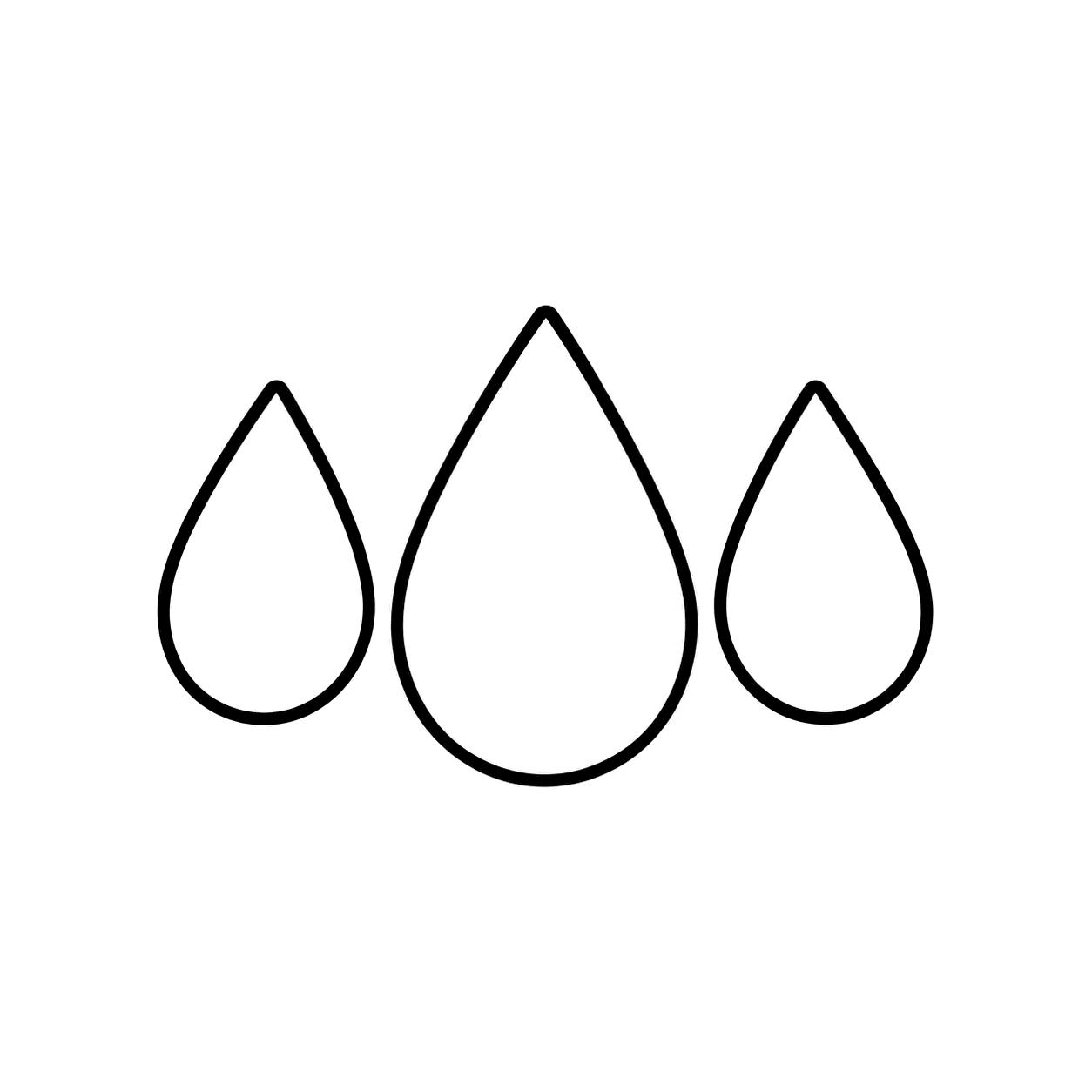 雨粒のぬりえ用線画