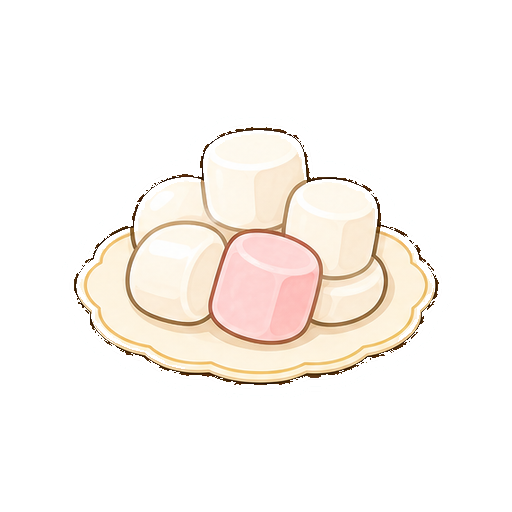文字や数字がないマシュマロの山アイコン