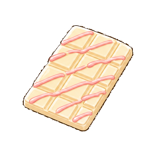 文字や数字がない白いチョコレートアイコン