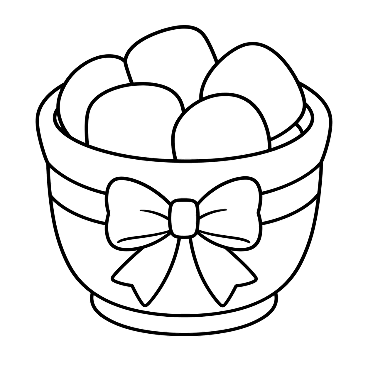 マシュマロの器のぬり絵用線画