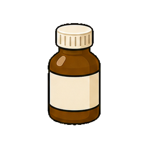 文字やロゴがないシロップ薬のアイコン