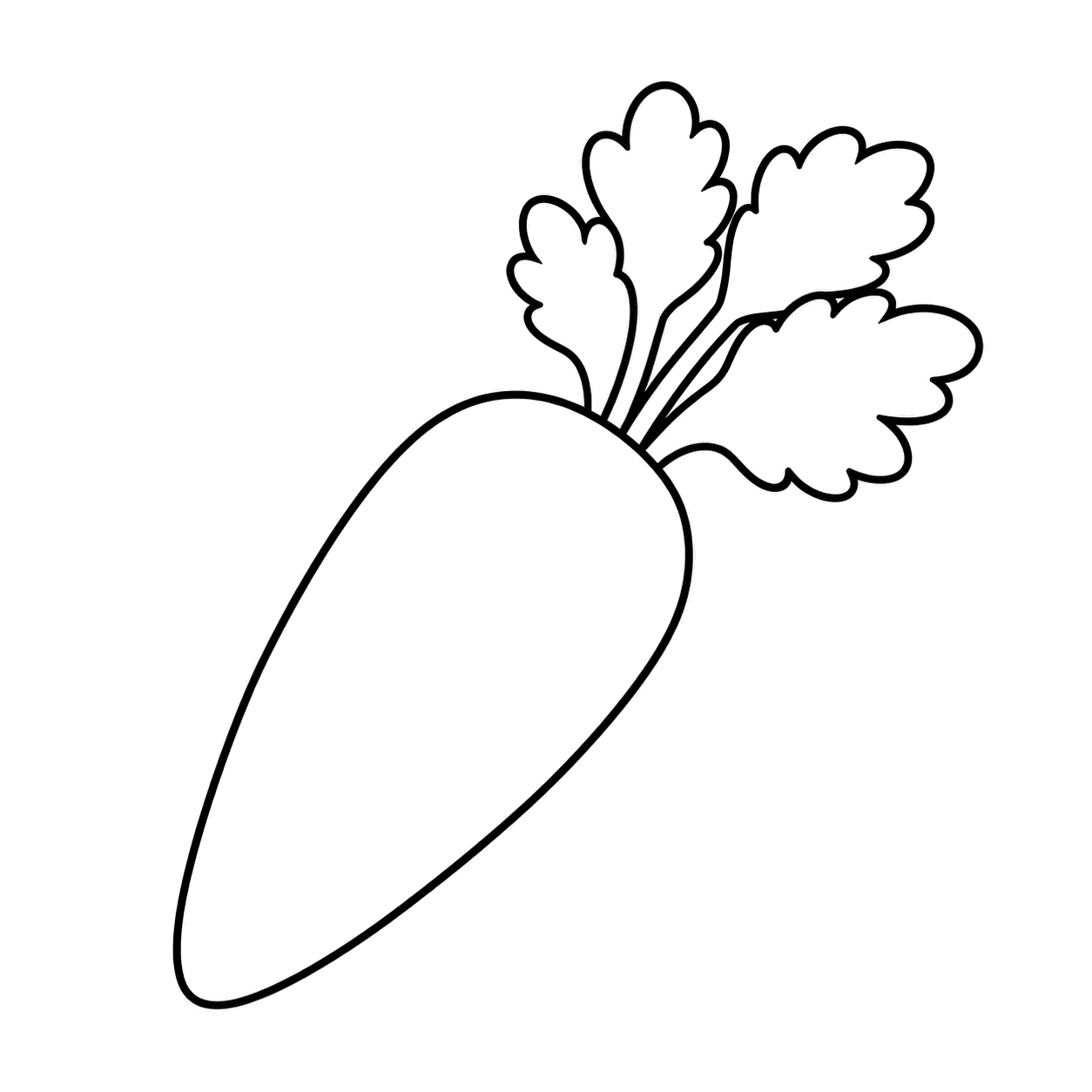 にんじんのぬりえ用線画