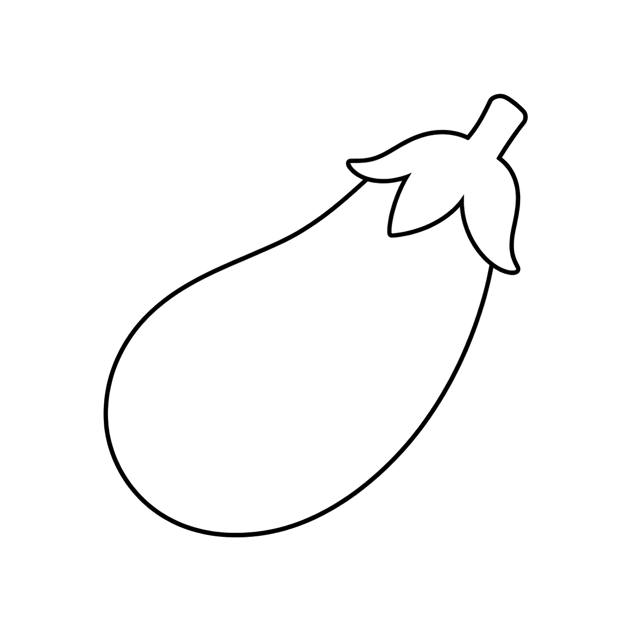なすのぬりえ用線画
