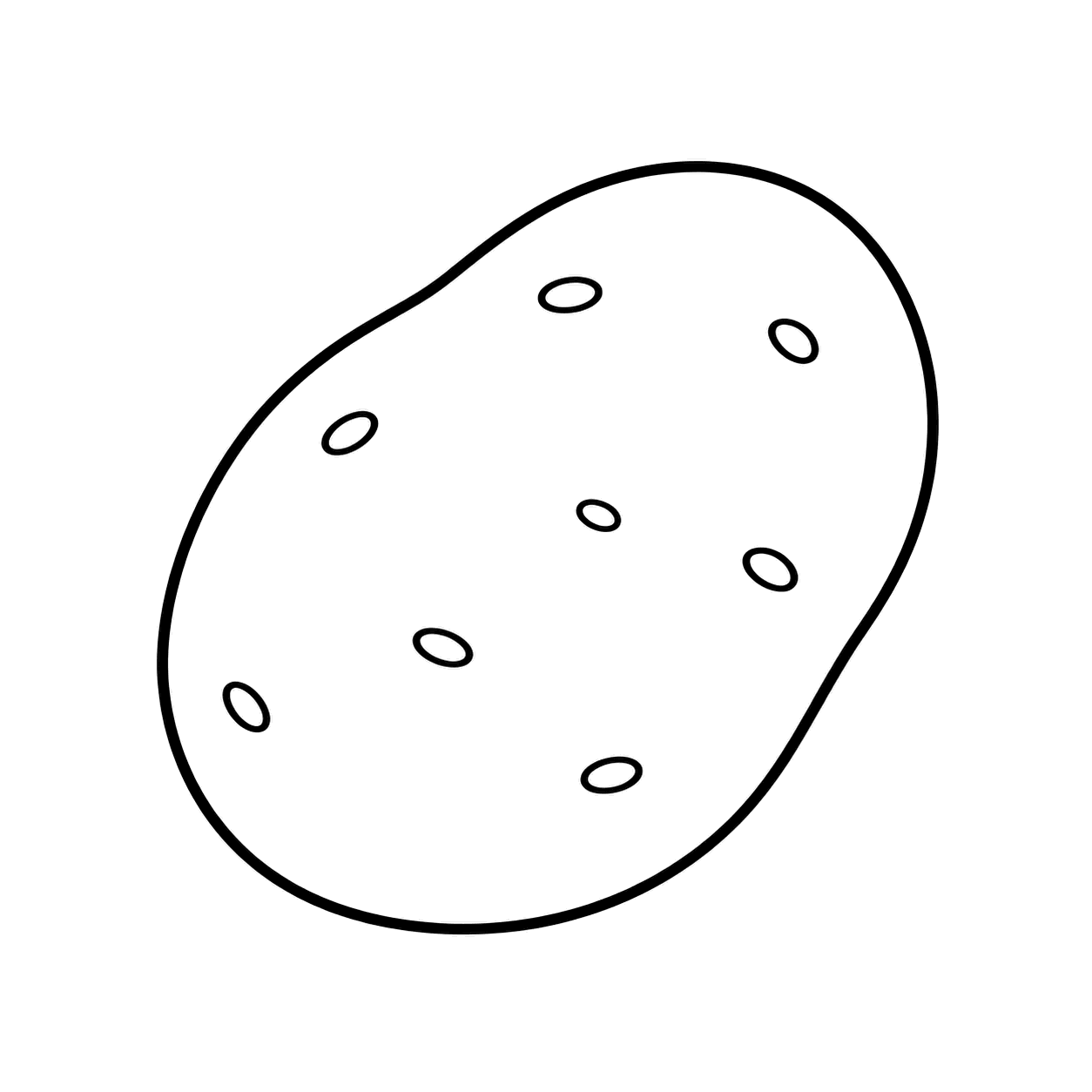じゃがいものぬりえ用線画