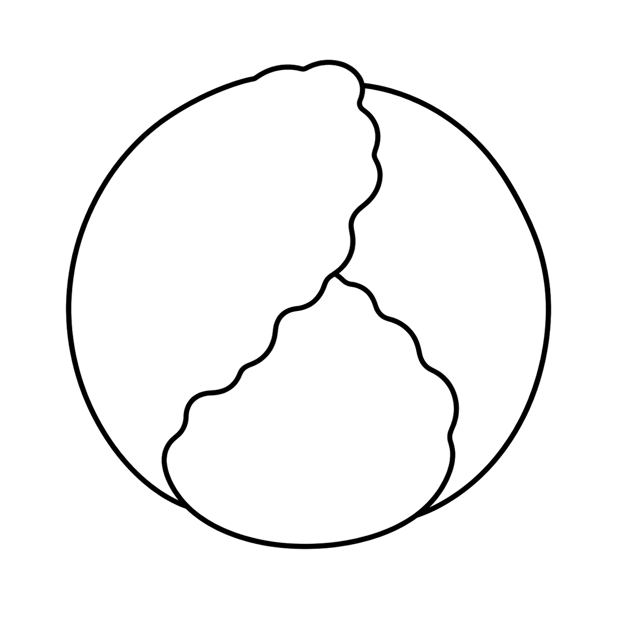 キャベツのぬりえ用線画