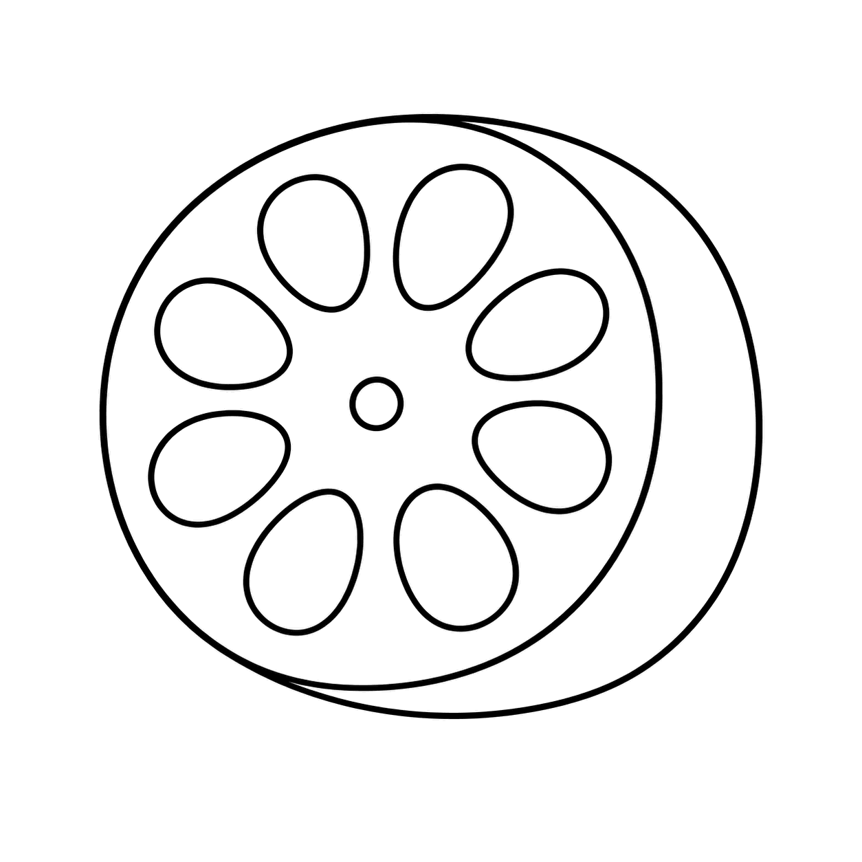 れんこんのぬりえ用線画