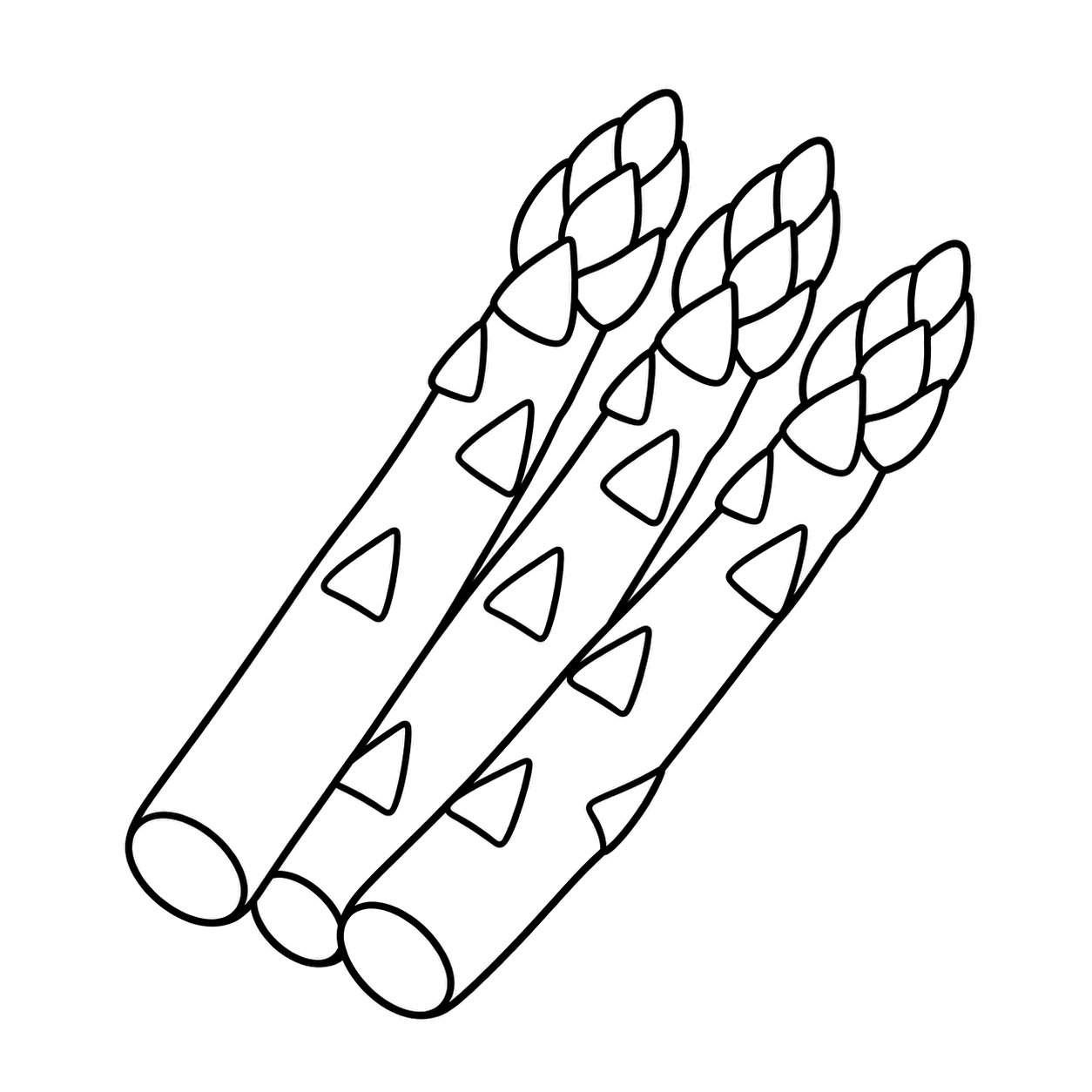 アスパラガスのぬりえ用線画