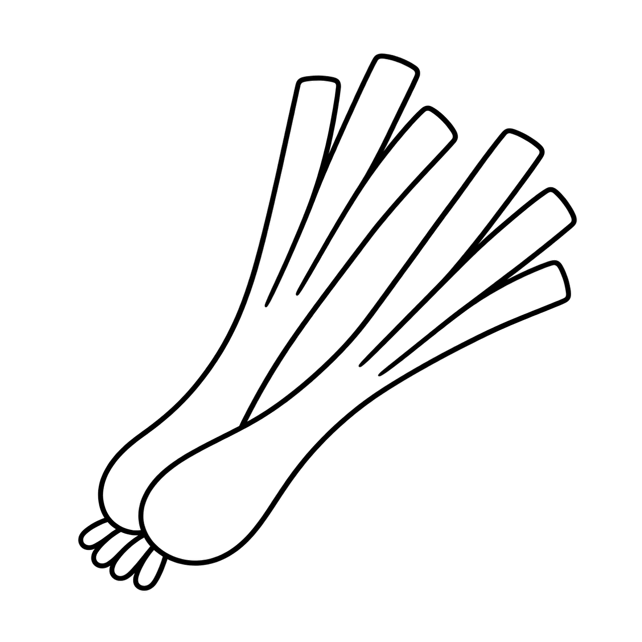 ねぎのぬりえ用線画