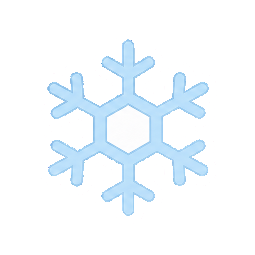 文字がない六角形の雪の結晶アイコン