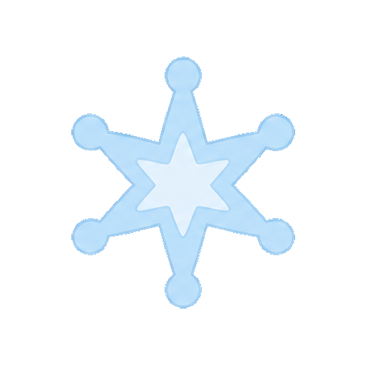 文字がない星形の雪の結晶アイコン