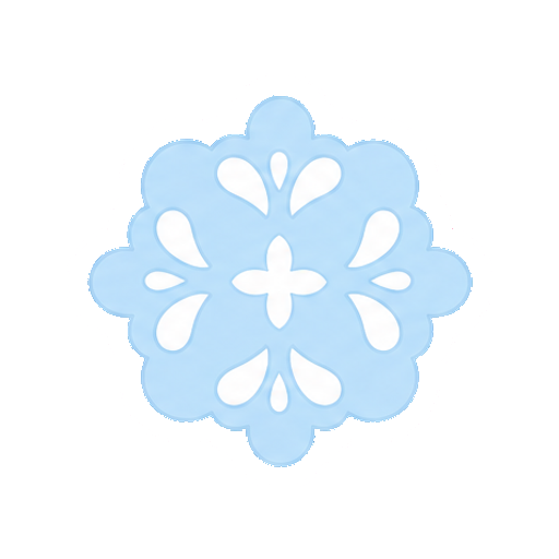 文字がない丸い雪の結晶アイコン