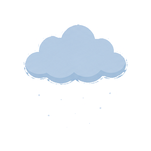 文字がない雪雲と雪粒のアイコン
