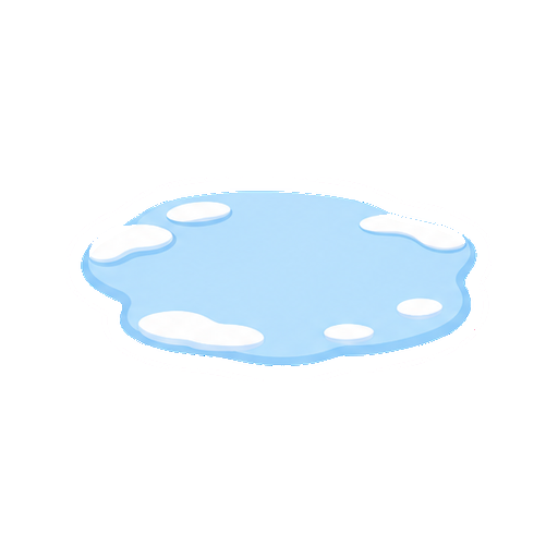文字がない凍った水たまりアイコン