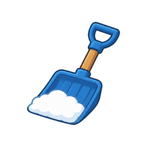 ロゴや文字がない雪かきスコップアイコン