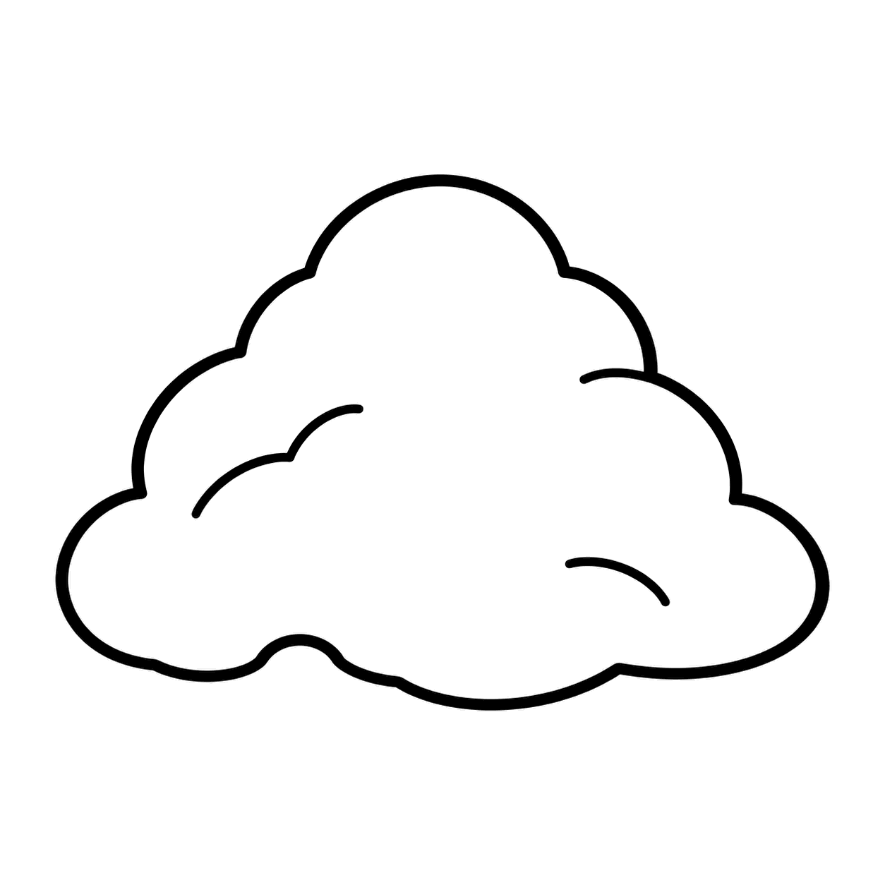雪の山のぬりえ用線画