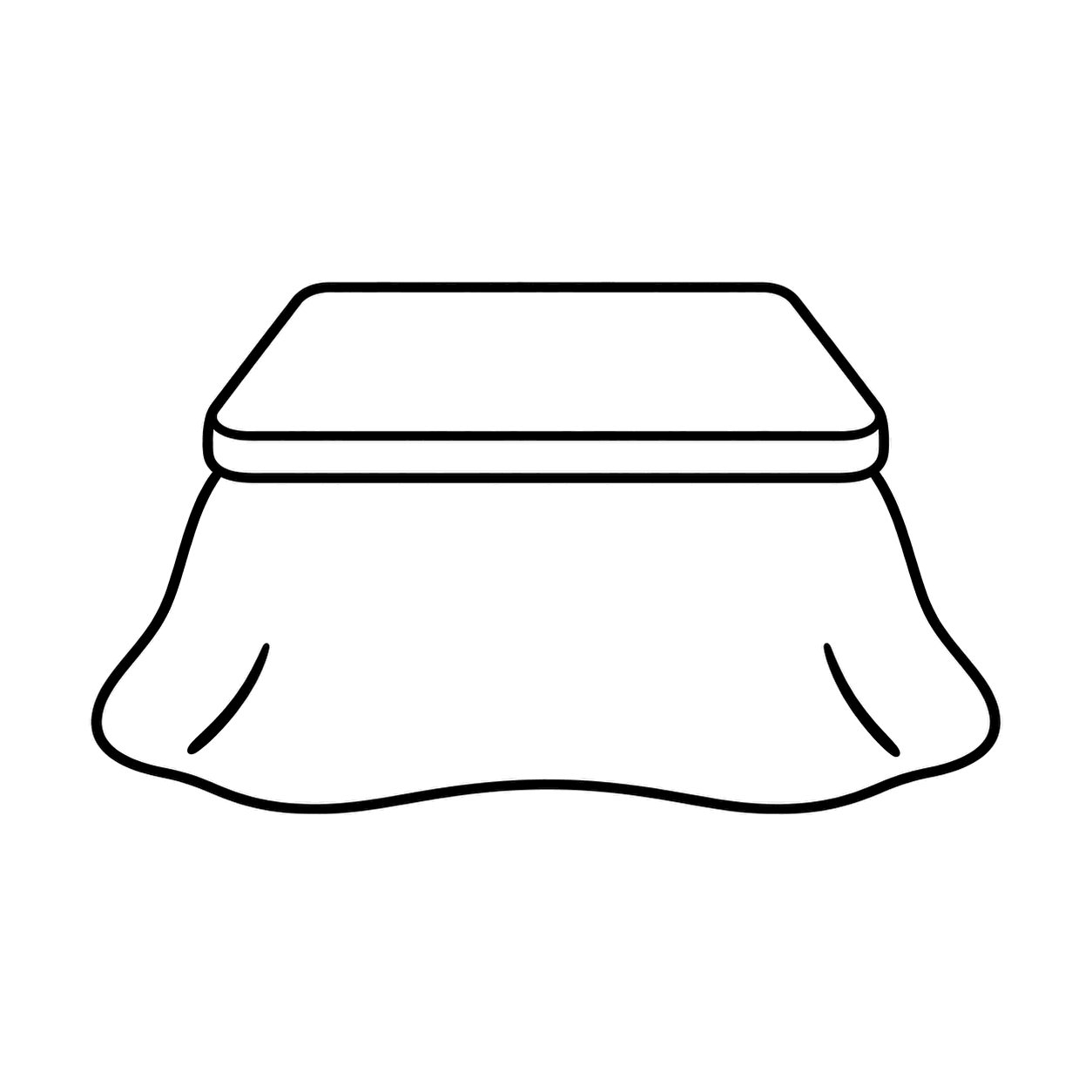 こたつのぬりえ用線画