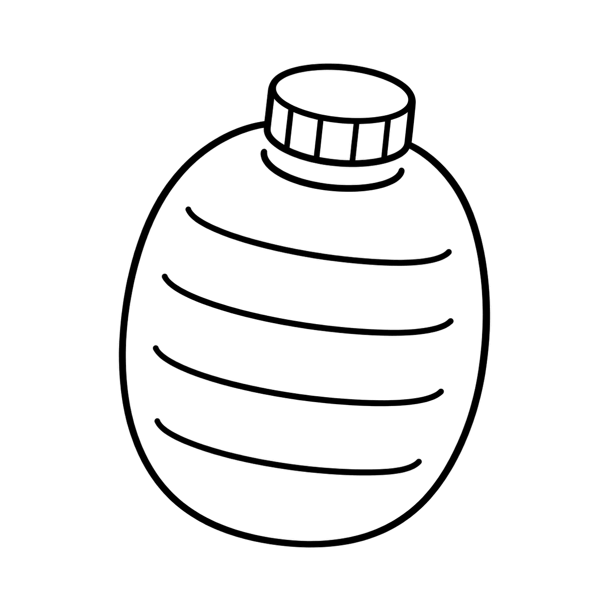 湯たんぽのぬりえ用線画