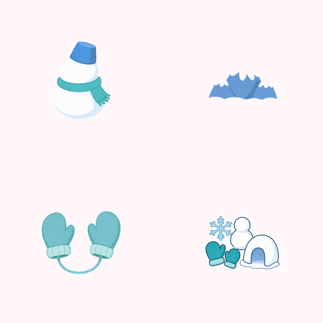 雪・冬の風景アイコン24個セットの代表画像