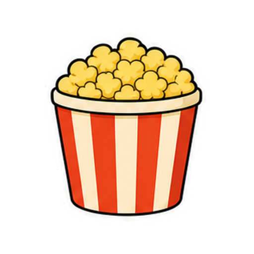 文字やロゴがないポップコーンアイコン