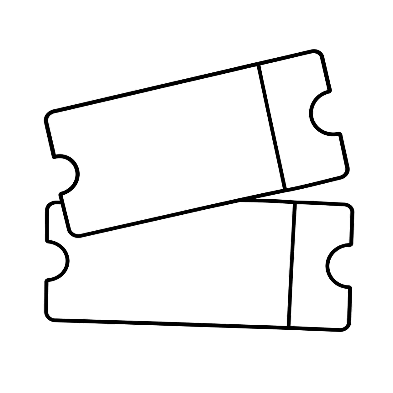 入場チケットのぬりえ用線画