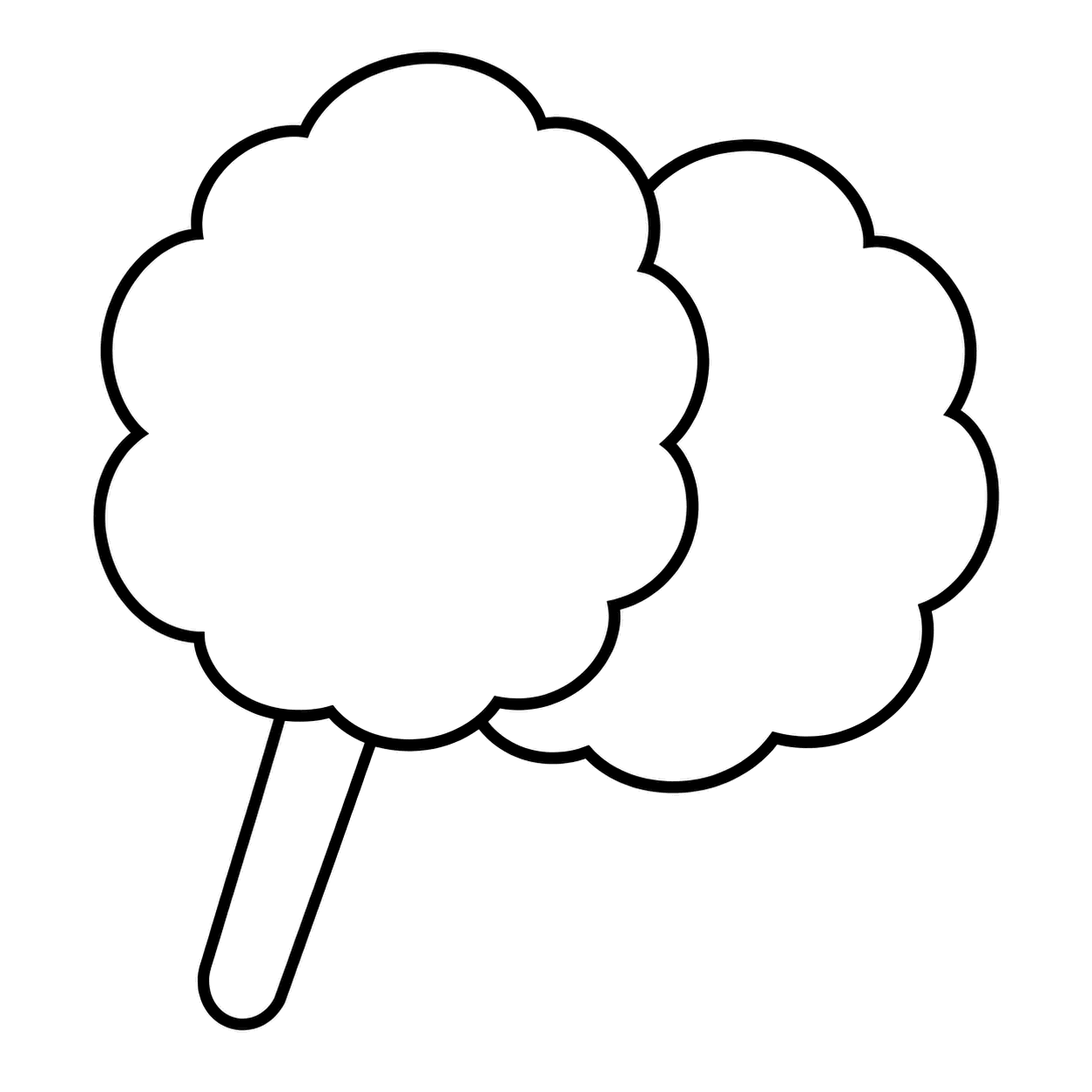 わたあめのぬりえ用線画