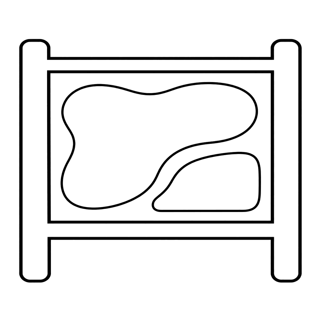 園内案内板のぬりえ用線画