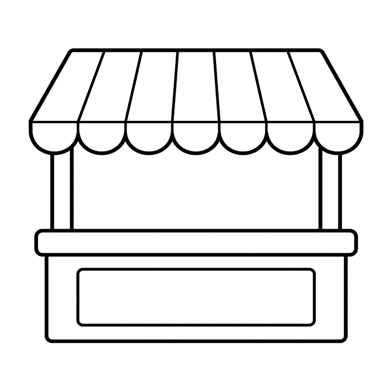 ゲーム屋台のぬりえ用線画