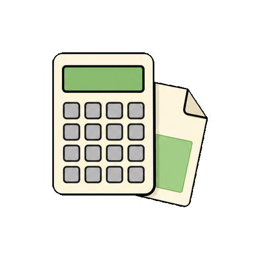 数字や記号がない税金計算機アイコン