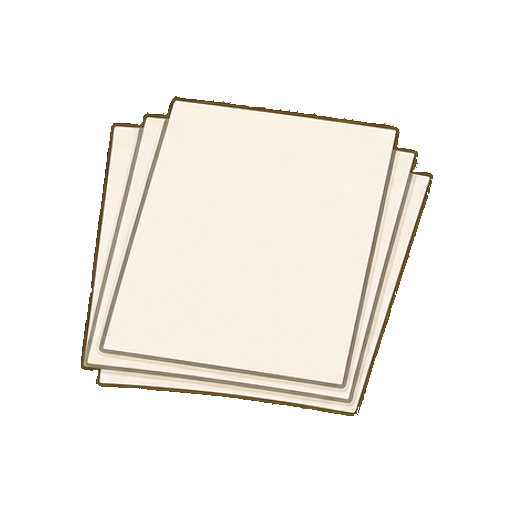 文字や絵がない画用紙のアイコン