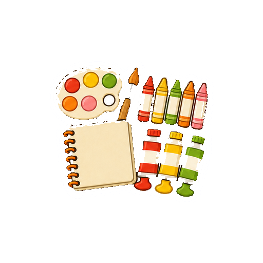 文字やロゴがないお絵かきセットのアイコン