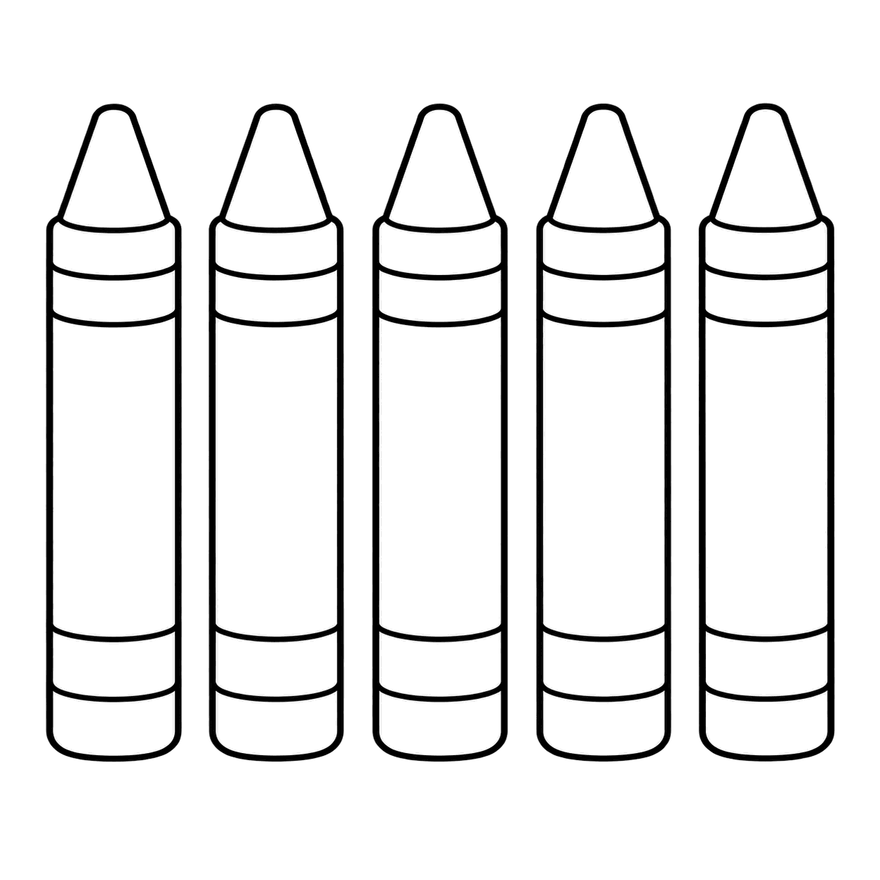 クレヨンのぬりえ用線画